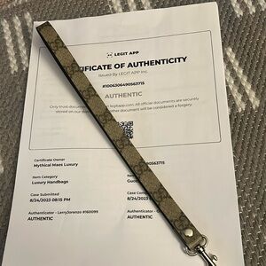 GUCCI UPCYCLED KEY RING FOR WRIST/SHOULDER/SHORY LANYARD